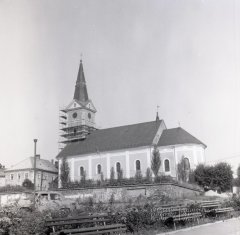 oprava věže kostela