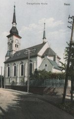 dobová pohlednice s motivem kostela