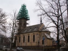 oprava věže - pohled zezadu zprava