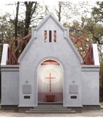 vizualizace rekonstrukce kaple a přístupové cesty z roku 2024