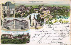 dobová pohlednice města a jezuitské koleje