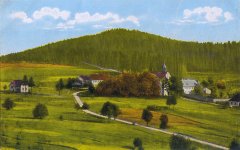 klášterní areál na dobové pohlednici