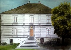 obraz komendy křížovníků s červenou hvězdou