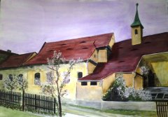 kresba kláštera kapucínů