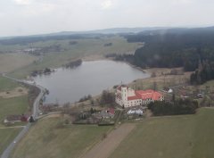 vizualizace kláštera v dnešní krajině