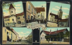 dobová pohlednice městyse s kostelem