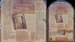 detail části informačního panelu