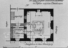 plán opravy synagogy po požáru v roce 1904