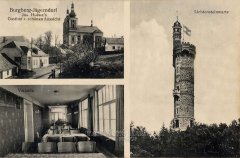 dobová pohlednice s kostelem