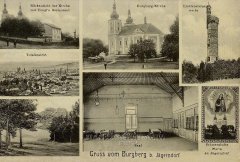 dobová pohlednice s kostelem