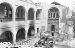 demolice synagogy: modlitební sál, pohled od západu