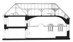 podélný řez synagogou