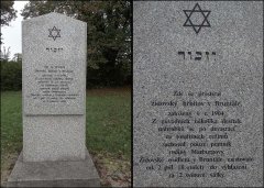 pomník židovskému obyvatelstvu Bruntálu (vpravo je detail)