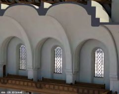virtuální rekonstrukce interiéru synagogy - klenba v interiéru