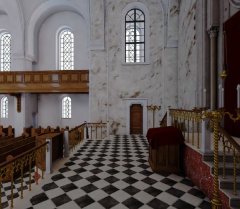 virtuální rekonstrukce interiéru synagogy - almemor