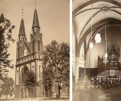 dobová pohlednice s námětem synagogy