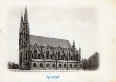 dobová pohlednice se synagogou