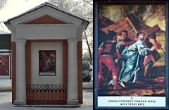 kaplička 5. zastavení, vpravo detail obrazu