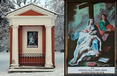 kaplička 13. zastavení, vpravo detail obrazu