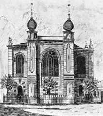 kresba synagogy od Vladimíra Zlámala