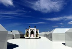 virtuální rekonstrukce synagogy - západní průčelí