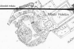 synagoga na katastrální mapě města