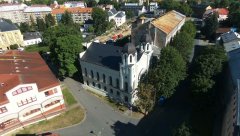 letecké foto synagogy