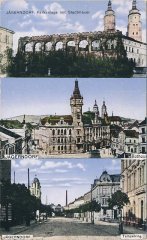 starší foto synagogy (vlevo dole)