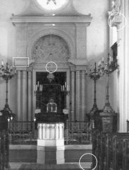 historické foto interiéru synagogy