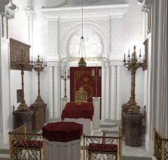 virtuální rekonstrukce interiéru synagogy