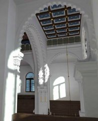 virtuální rekonstrukce interiéru synagogy - klenba nad almemorem
