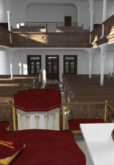 virtuální rekonstrukce interiéru synagogy