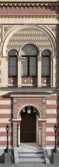 virtuální rekonstrukce synagogy - průčelí