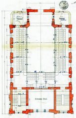 architektonický plán synagogy - galerie