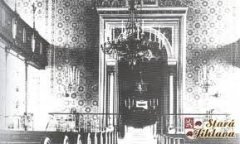 historické foto interiéru synagogy