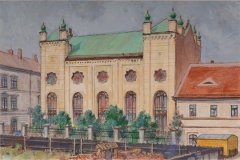 kresba synagogy