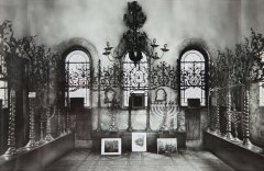 historické foto interiéru synagogy