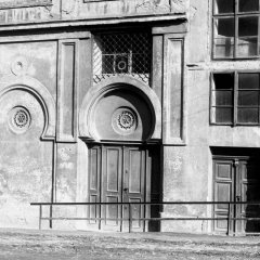 historické foto synagogy - detail portálu