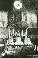 historické foto interiéru synagogy