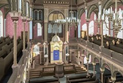 virtuální rekonstrukce interiéru synagogy - pohled z empory