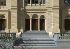 virtuální rekonstrukce synagogy - vchod se schodištěm