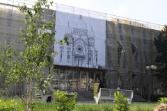 plakát se synagogou na Domě kultury