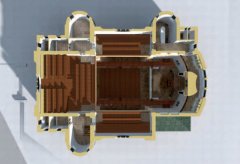 virtuální rekonstrukce synagogy - půdorys patra