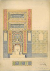 návrh výzdoby synagogy od malíře Rudy Kubíčka