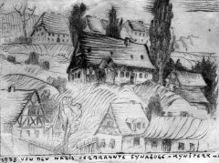 kresba synagogy od Karla Lederera