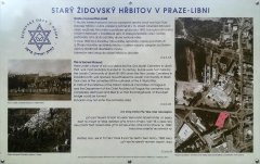 informační panel v místě hřbitova