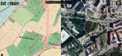 zákres hřbitova na mapách