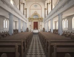 virtuální rekonstrukce interiéru synagogy