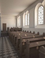 virtuální rekonstrukce interiéru synagogy
