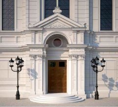 virtuální rekonstrukce synagogy - detail vchodu